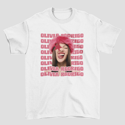 Camiseta Básica Olivia Rodrigo Pink Mood