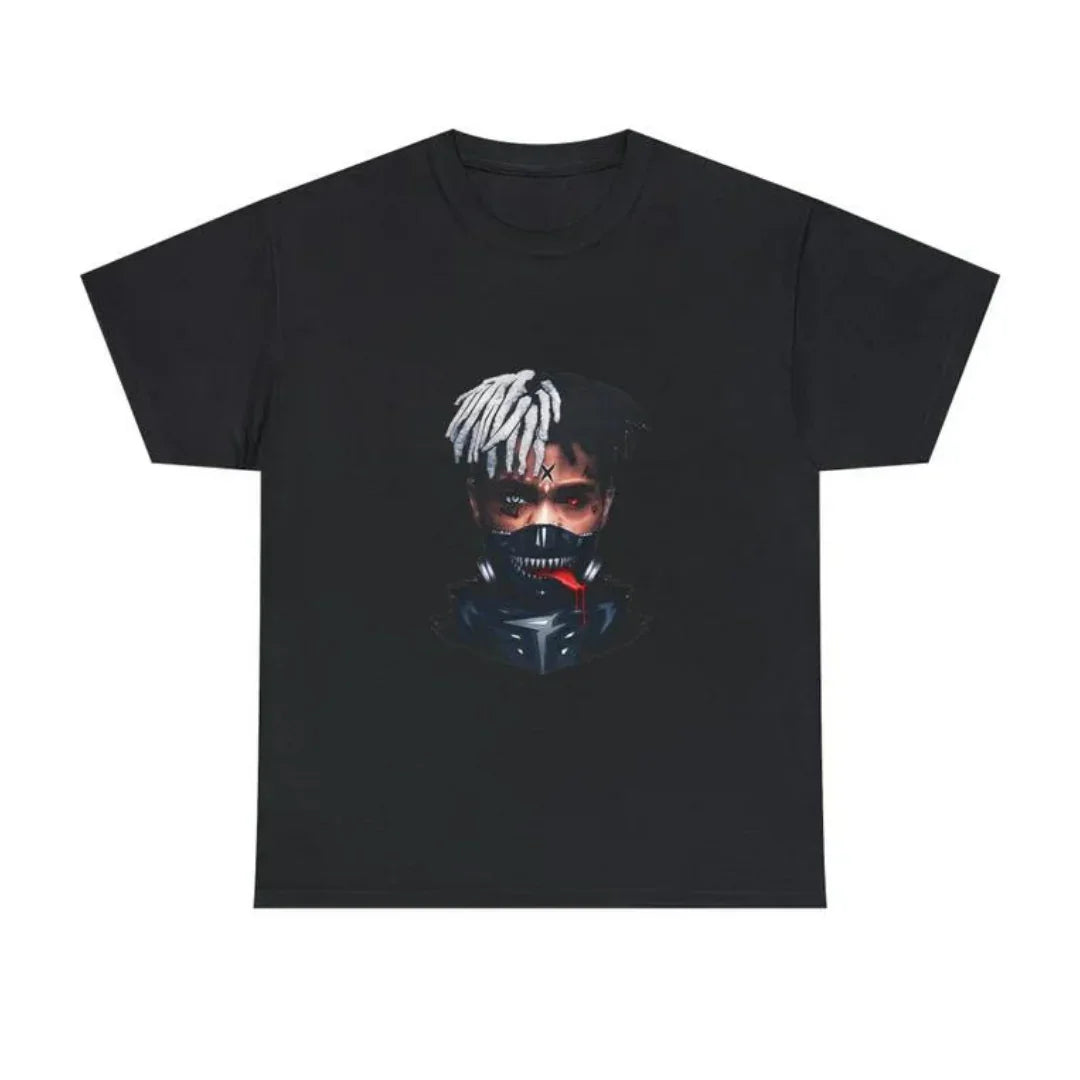 Camiseta Básica Xxxtentacion Aesthetic-PRETO