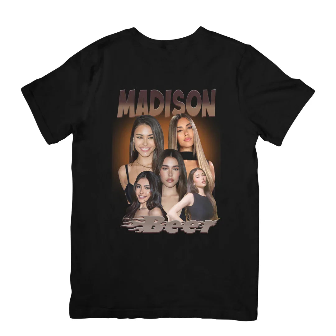 Camiseta Básica Madison Beer Aesthetic Preto
