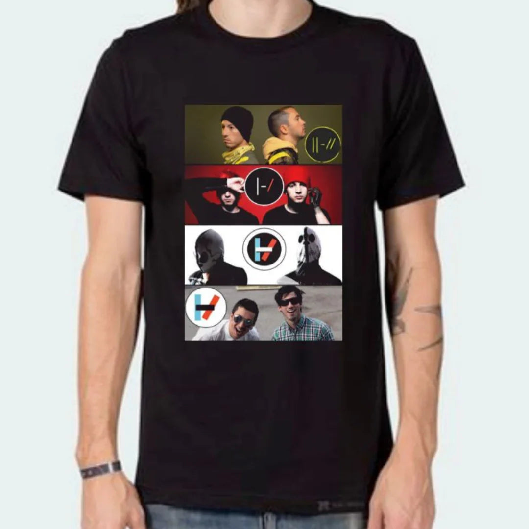 Camiseta Básica Twenty One Pilots Albuns Preto