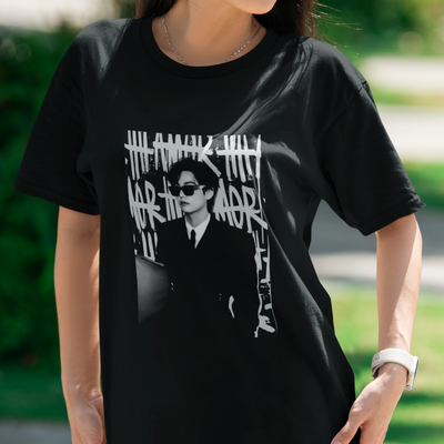 Camiseta Básica BTS Kim Taehyung P&B