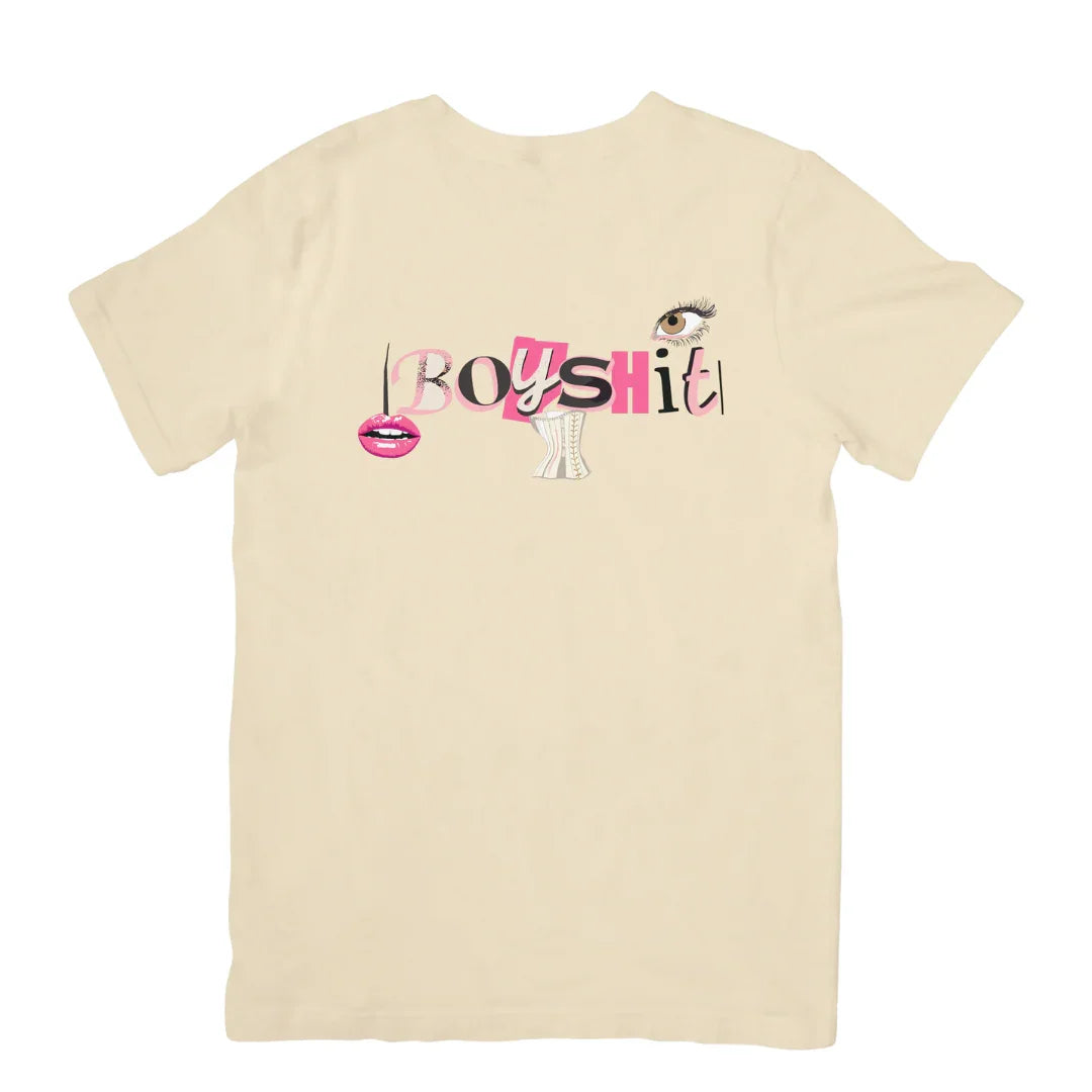 Camiseta Básica Madison Beer Boyshit Pérola
