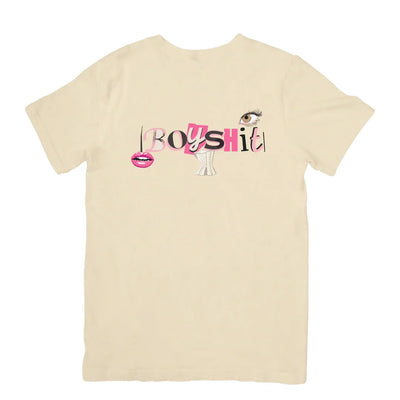 Camiseta Básica Madison Beer Boyshit Pérola