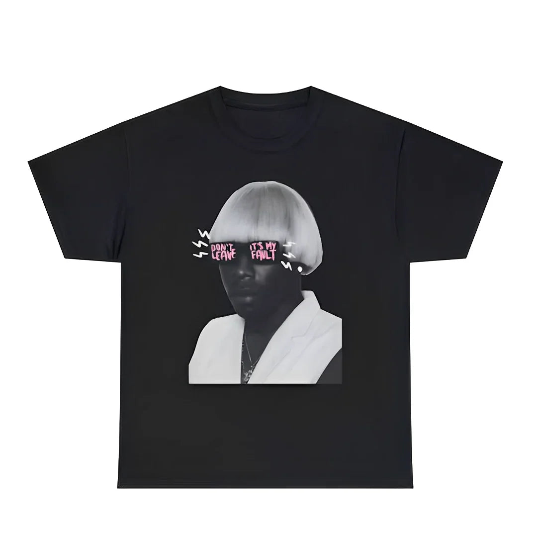 Camiseta Básica Tyler The Creator Don't Leave Me-PRETO