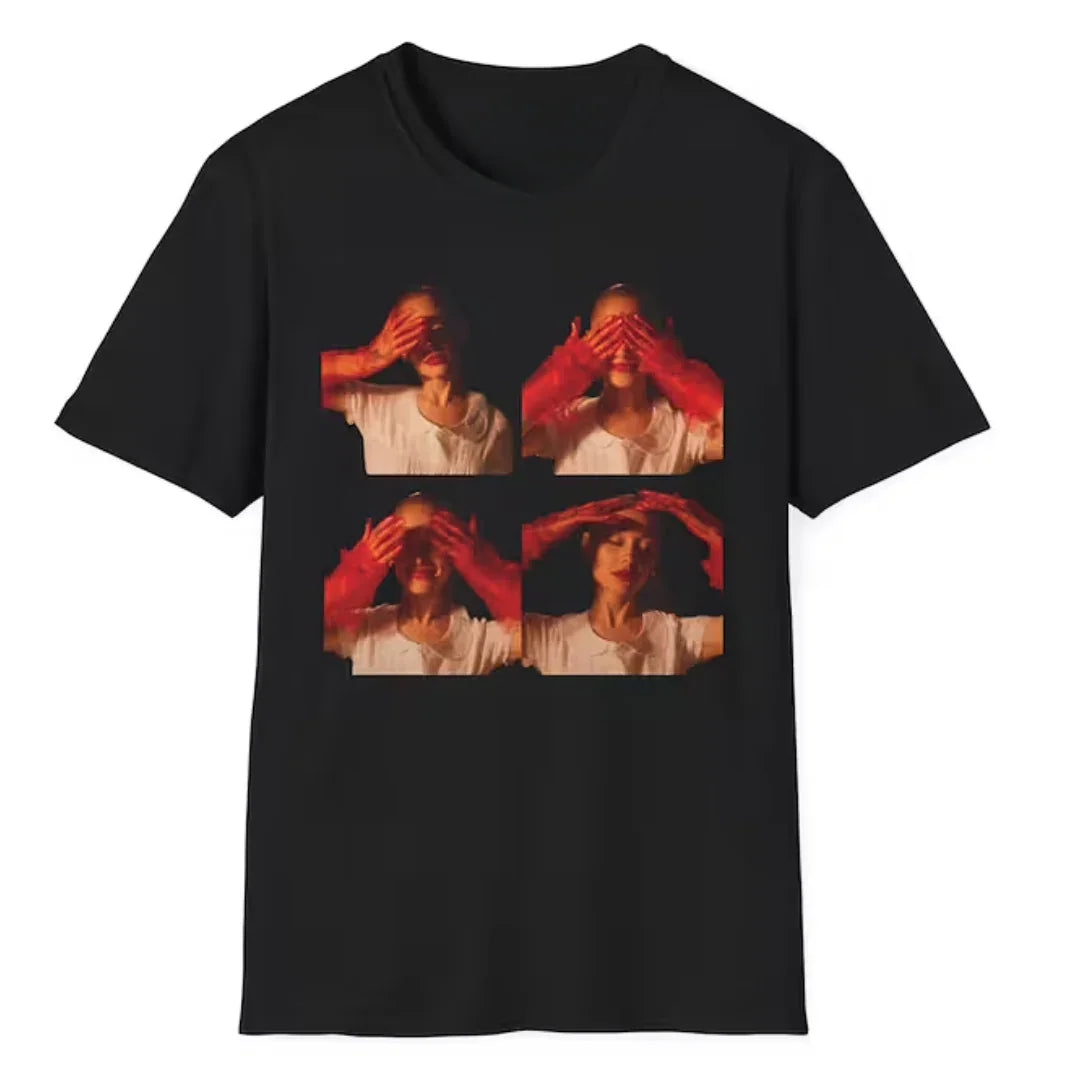 Camiseta Básica Ariana Grande Eternal Sunshine Collab - Preto