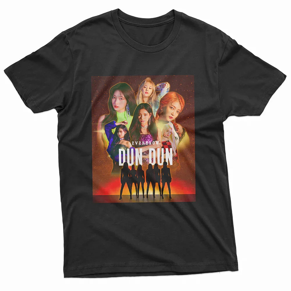 Camiseta Básica Everglow Dun Dun - preto