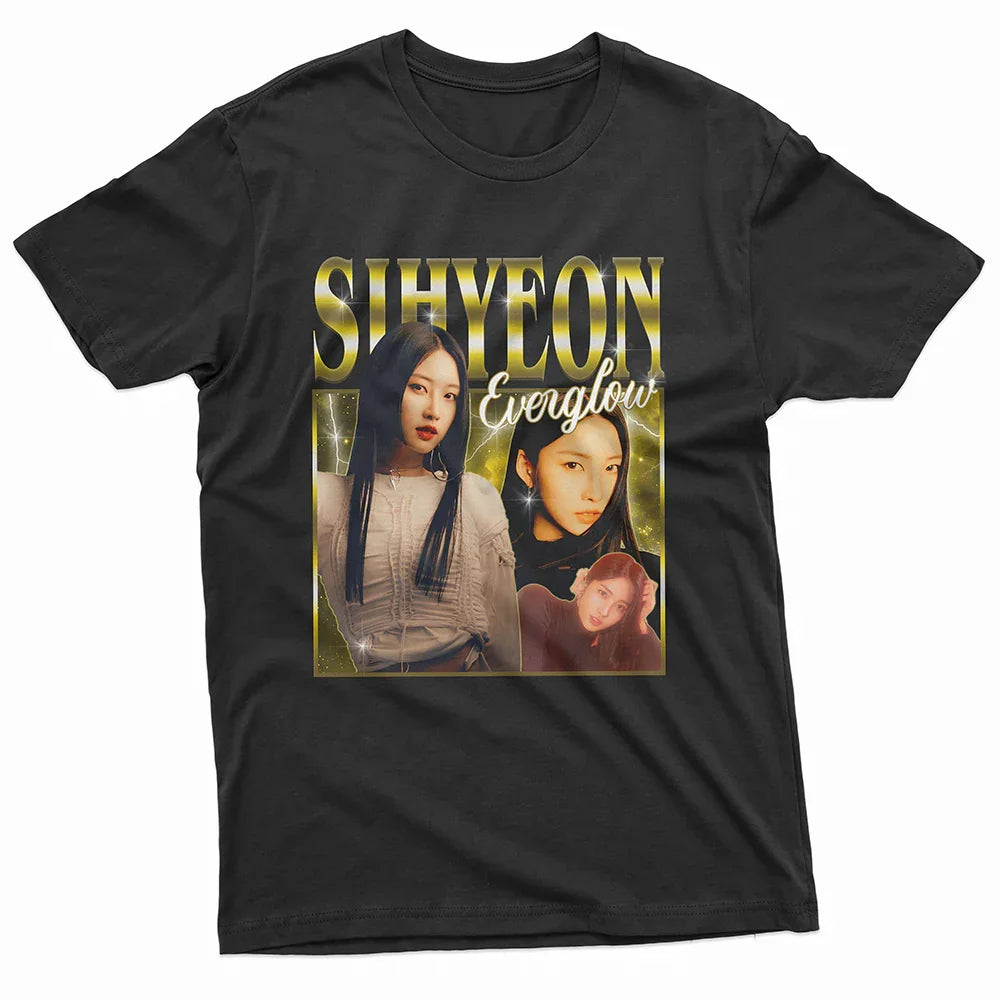 Camiseta Básica Everglow Sihyeon - preto