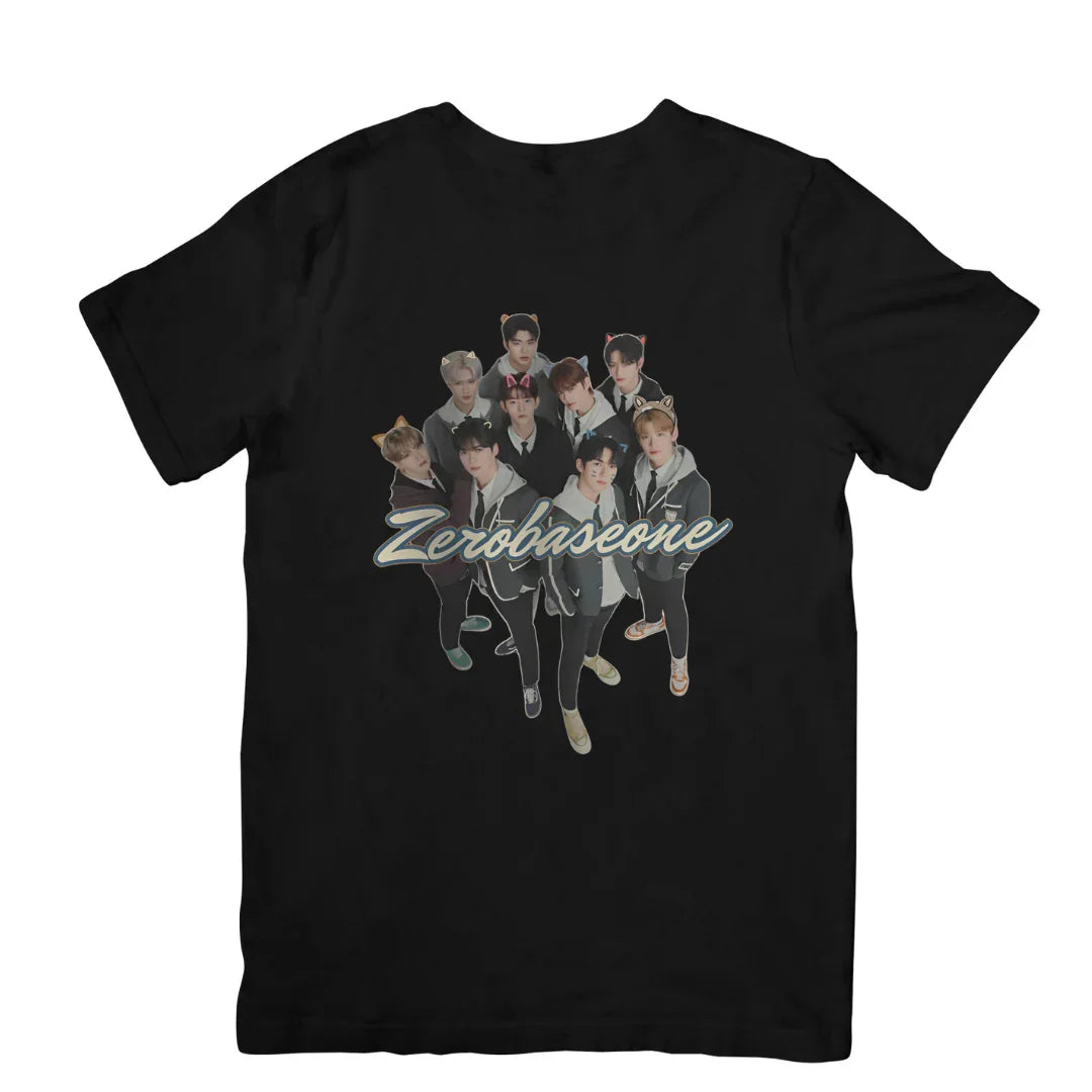 Camiseta Básica Zerobaseone Filter-PRETO