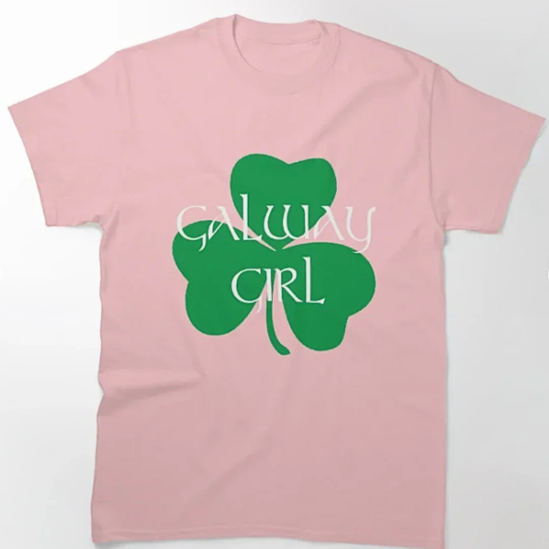 Camiseta Básica Ed Sheeran Galway Girl Rosa Bebê
