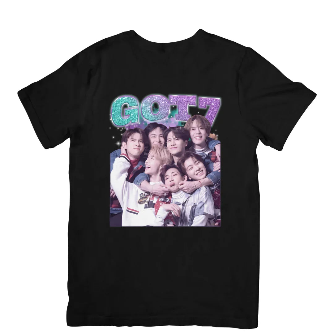 Camiseta Básica GOT7 Glow - preto