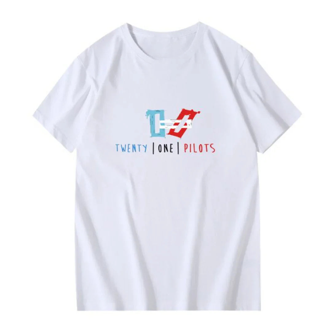 Camiseta Básica Twenty One Pilots Graphic Branco