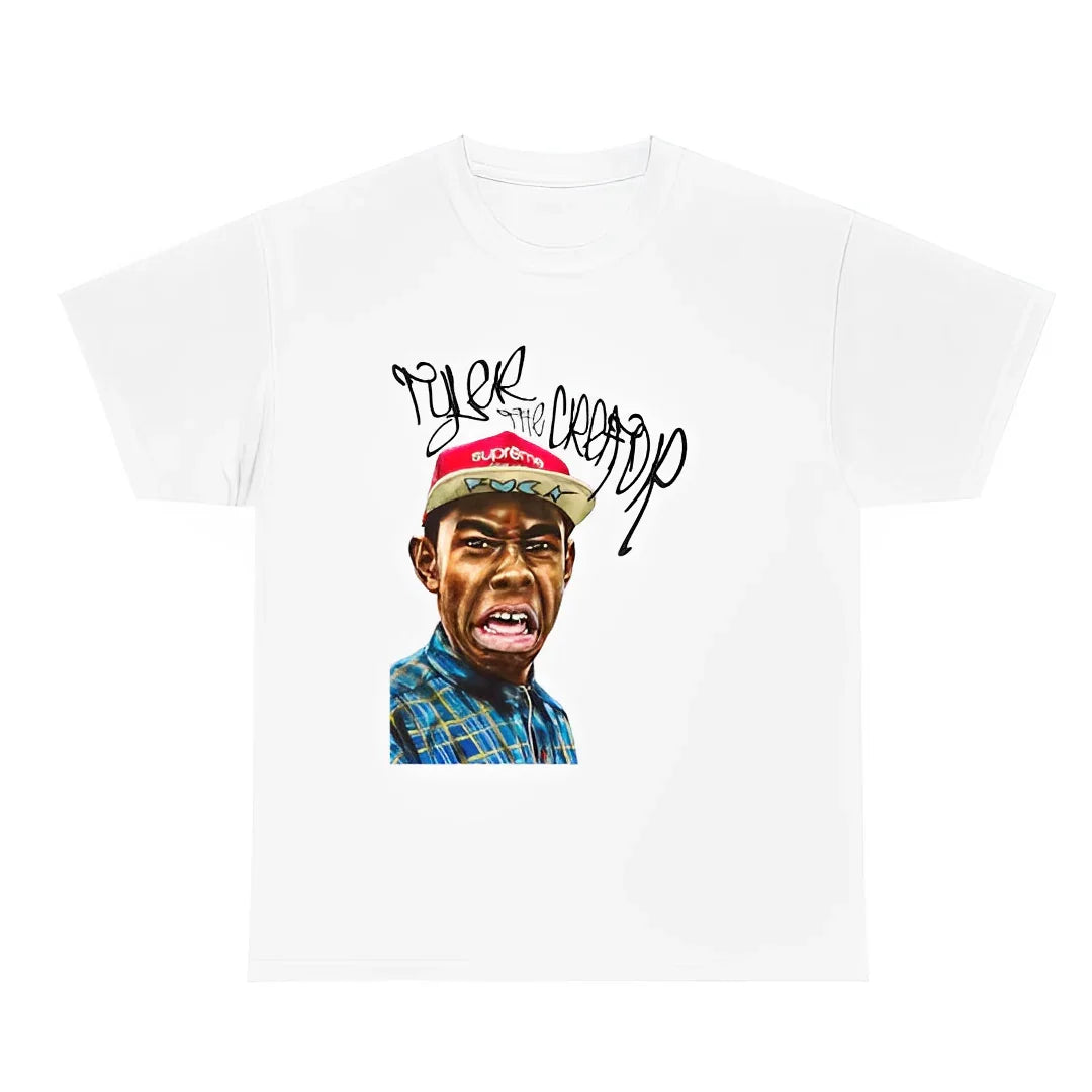 Camiseta Básica Tyler The Creator Graphic-BRANCO