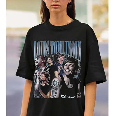 Camiseta Básica Louis Tomlinson Graphic Retro Preto