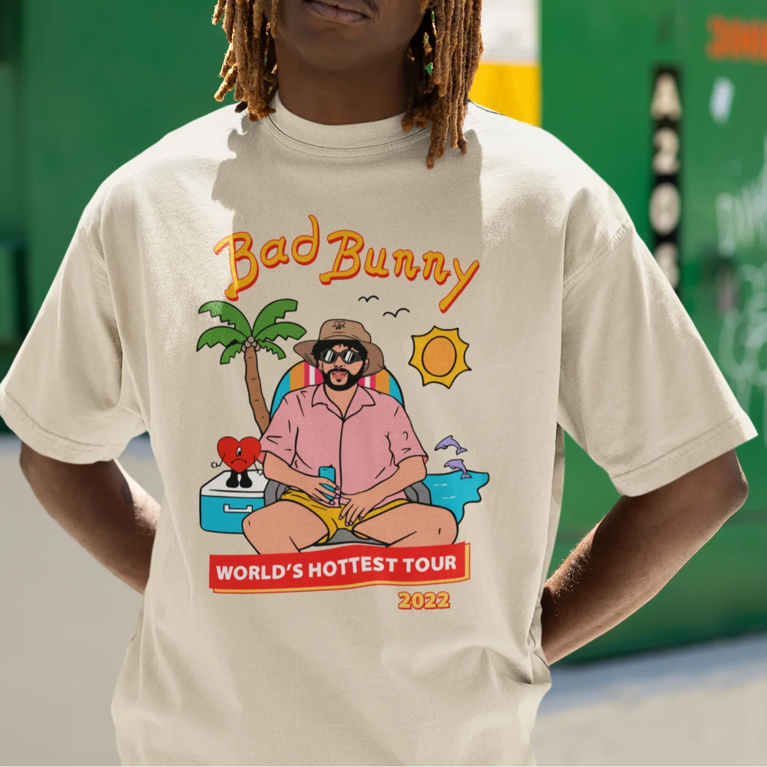 Camiseta Básica Bad Bunny World's Hottest Tour – Saoko