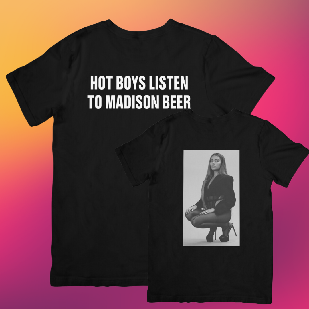 Camiseta Básica Madison Beer Hot Boys Preto