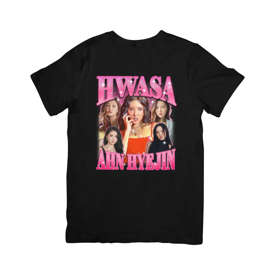 Camiseta Básica Mamamoo Hwasa Graphic - preto