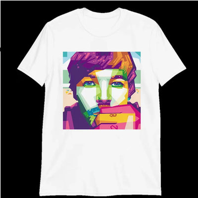 Camiseta Básica Louis Tomlinson Illustrated Branco