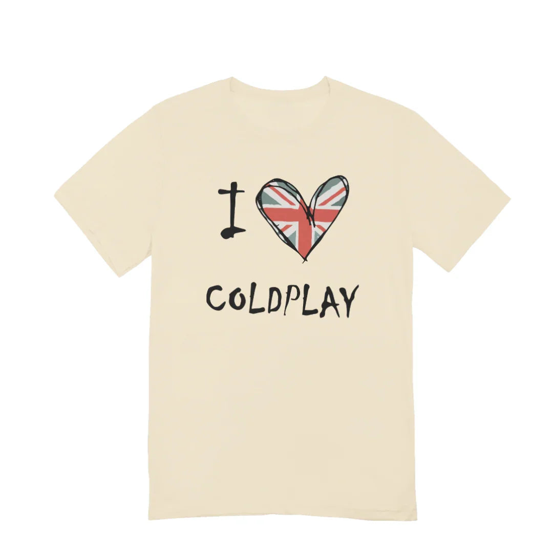 Camiseta Básica I Love Coldplay-PÉROLA