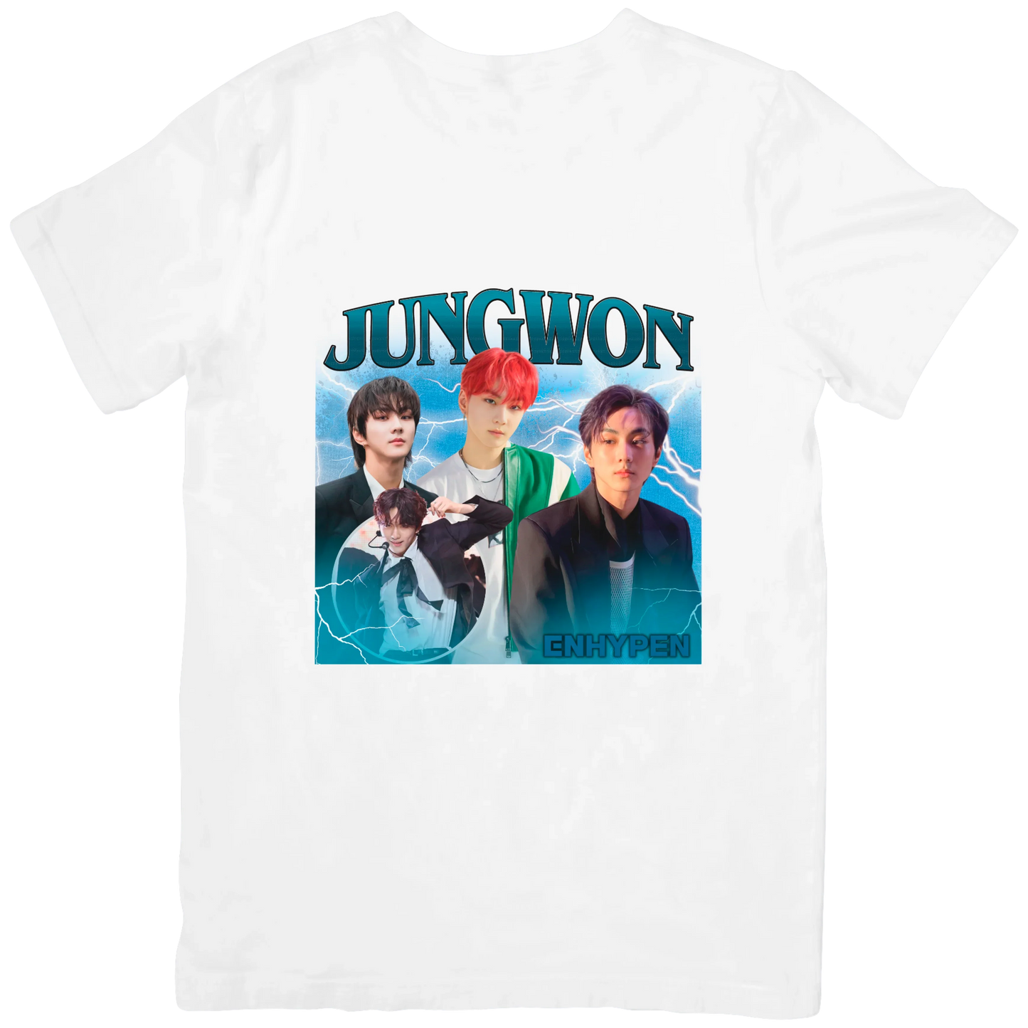 Camiseta Básica Enhypen Jungwon Graphic - branco