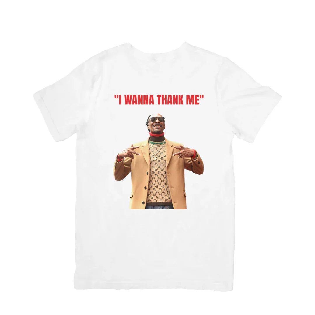 Camiseta Básica Snoop Dogg I Wanna Thank Me Branco