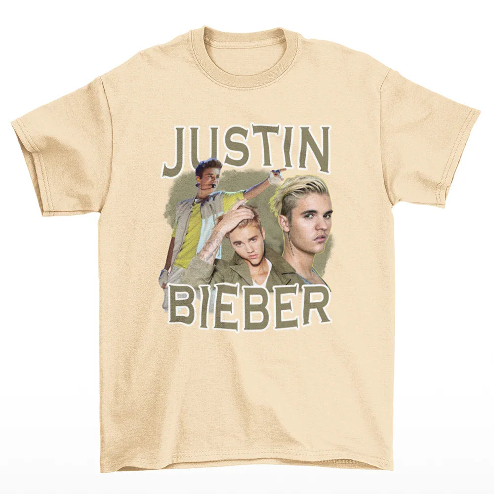 Camiseta Básica Justin Bieber Aesthetic Graphic