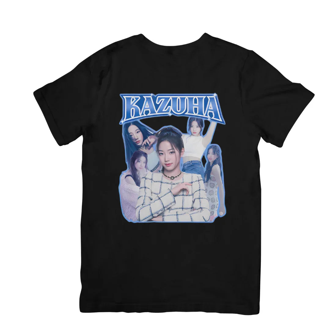 Camiseta Básica Le Sserafim Kazuha - preto
