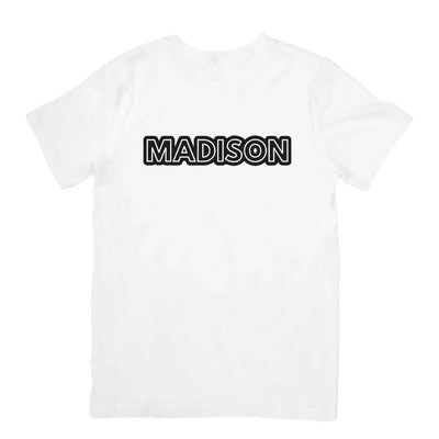 Camiseta Básica Madison Beer Logo Branco