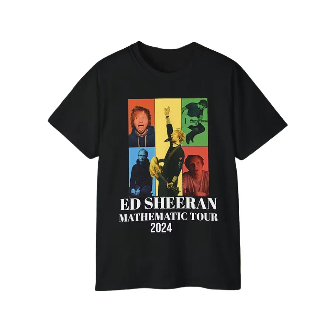 Camiseta Básica Ed Sheeran Mathematic Tour Preto