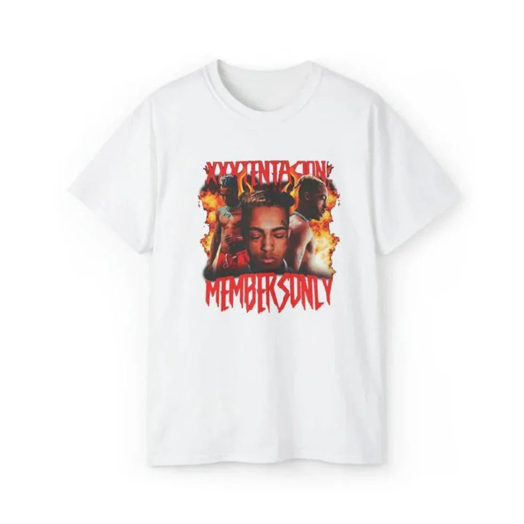 Camiseta Básica Xxxtentacion Members Only-BRANCO