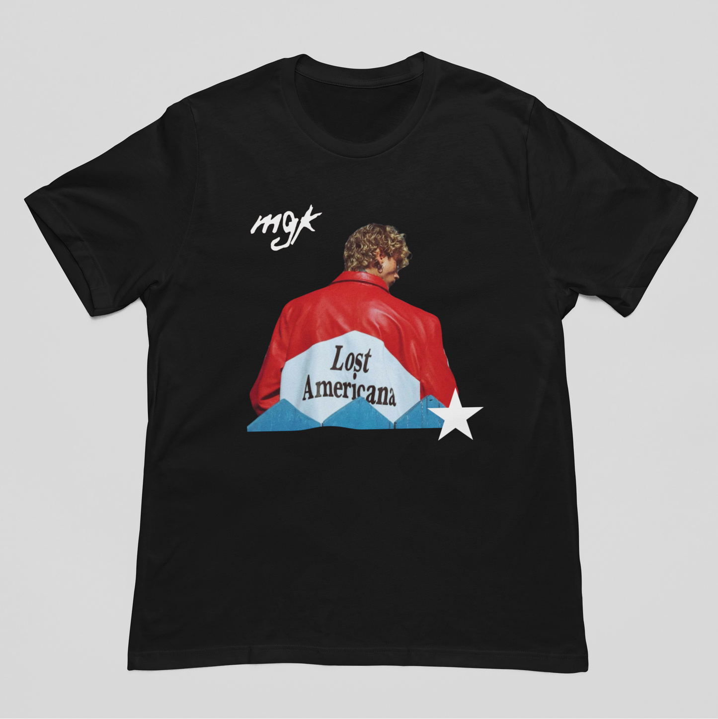 Camiseta Básica Machine Gun Kelly Lost Americana Photo