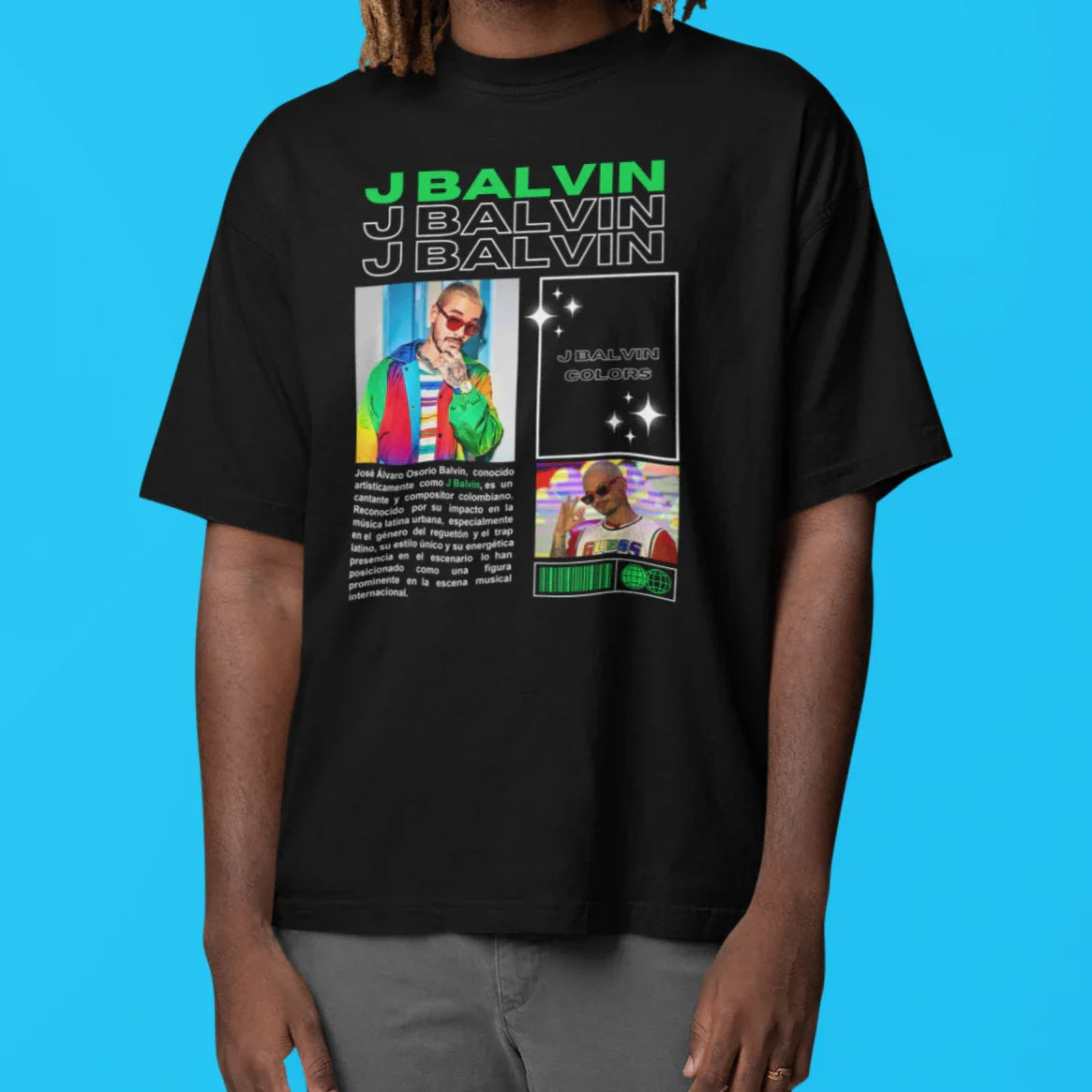 Camiseta Básica J Balvin Vintage De Los 90