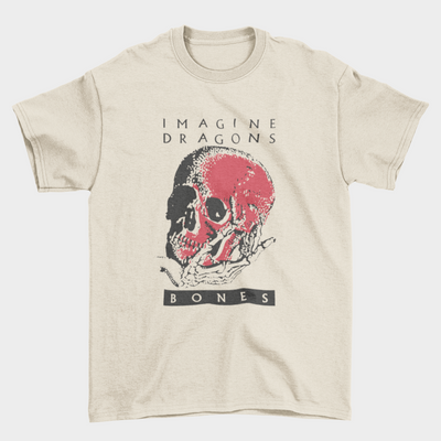 Camiseta Básica Imagine Dragons Bones Skelleton