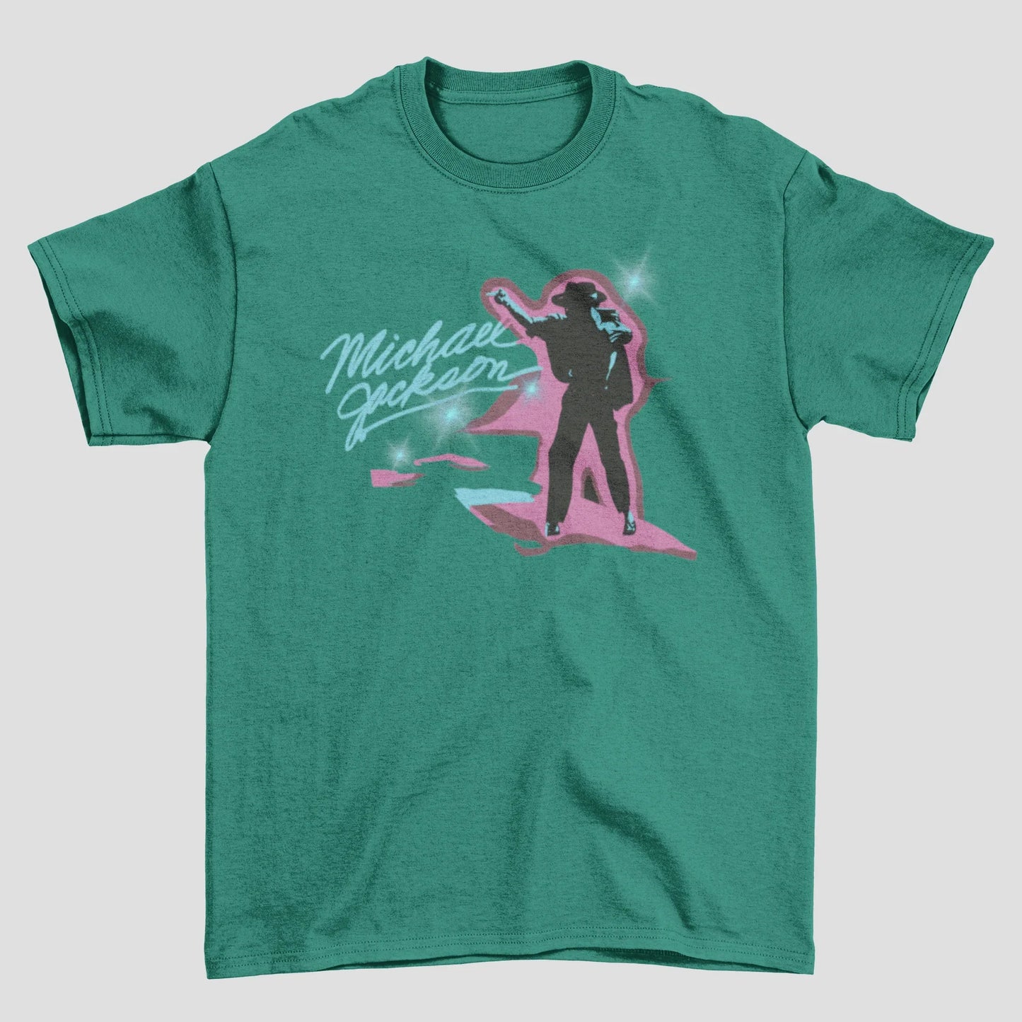 Camiseta Básica Michael Jackson Neon Band