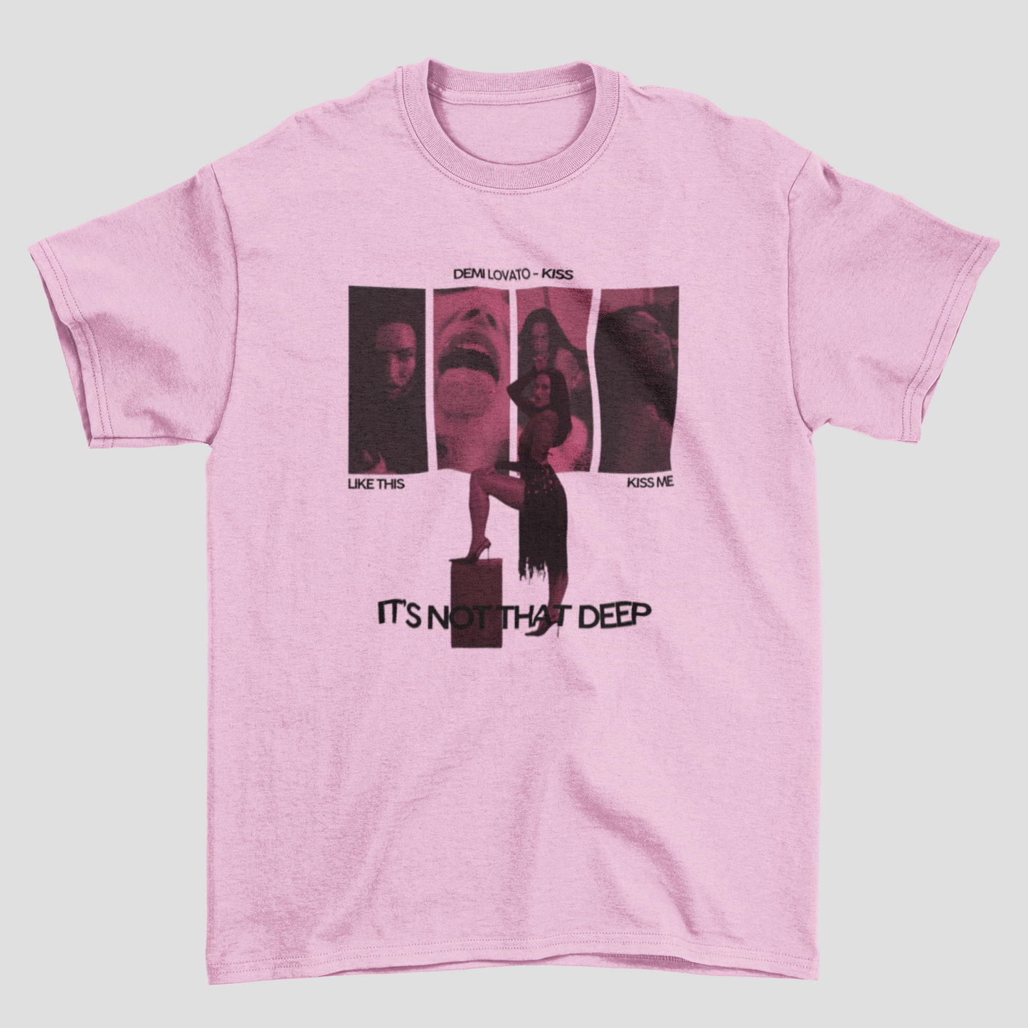 Camiseta Básica Demi Lovato It's Not That Deep Collab