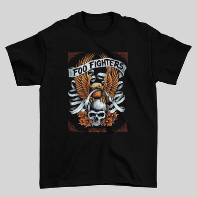 Camiseta Básica Foo Fighters Skull Graphic