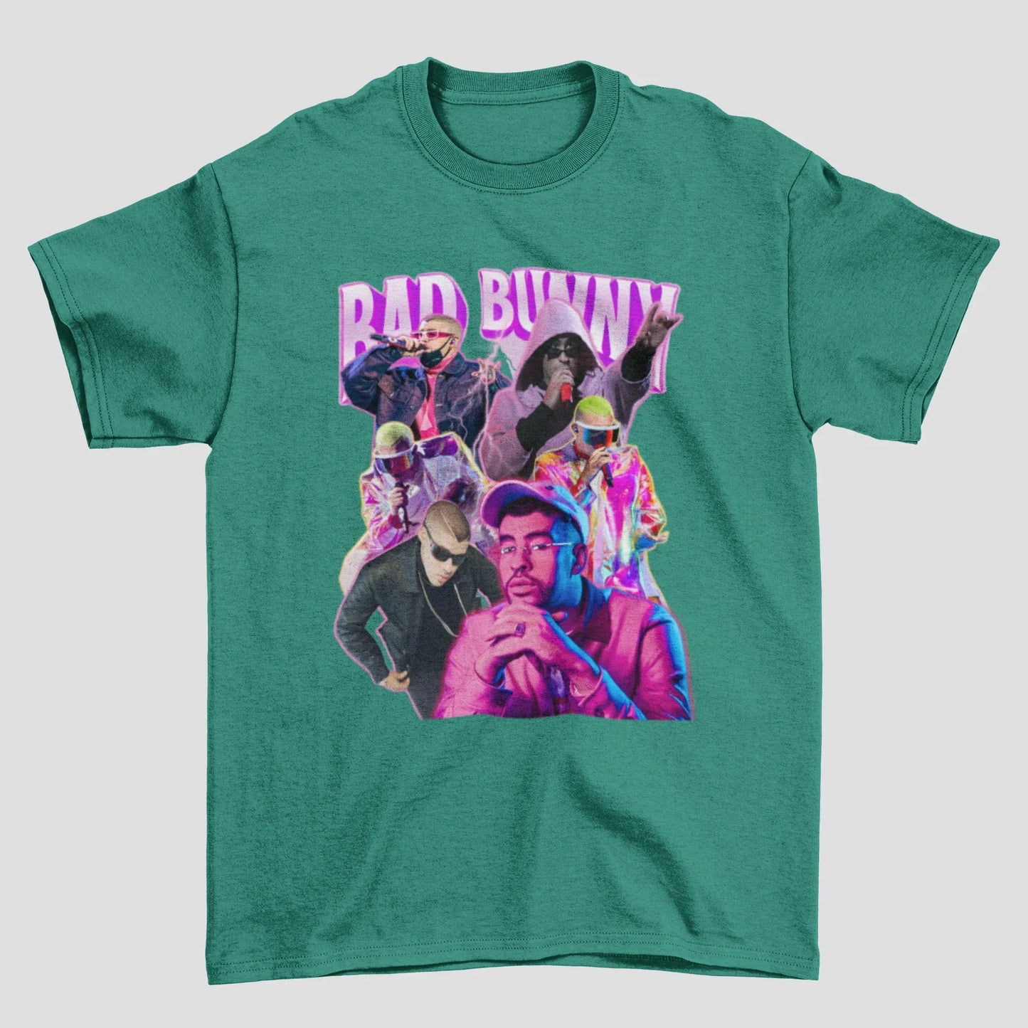 Camiseta Básica Bad Bunny Pink Style