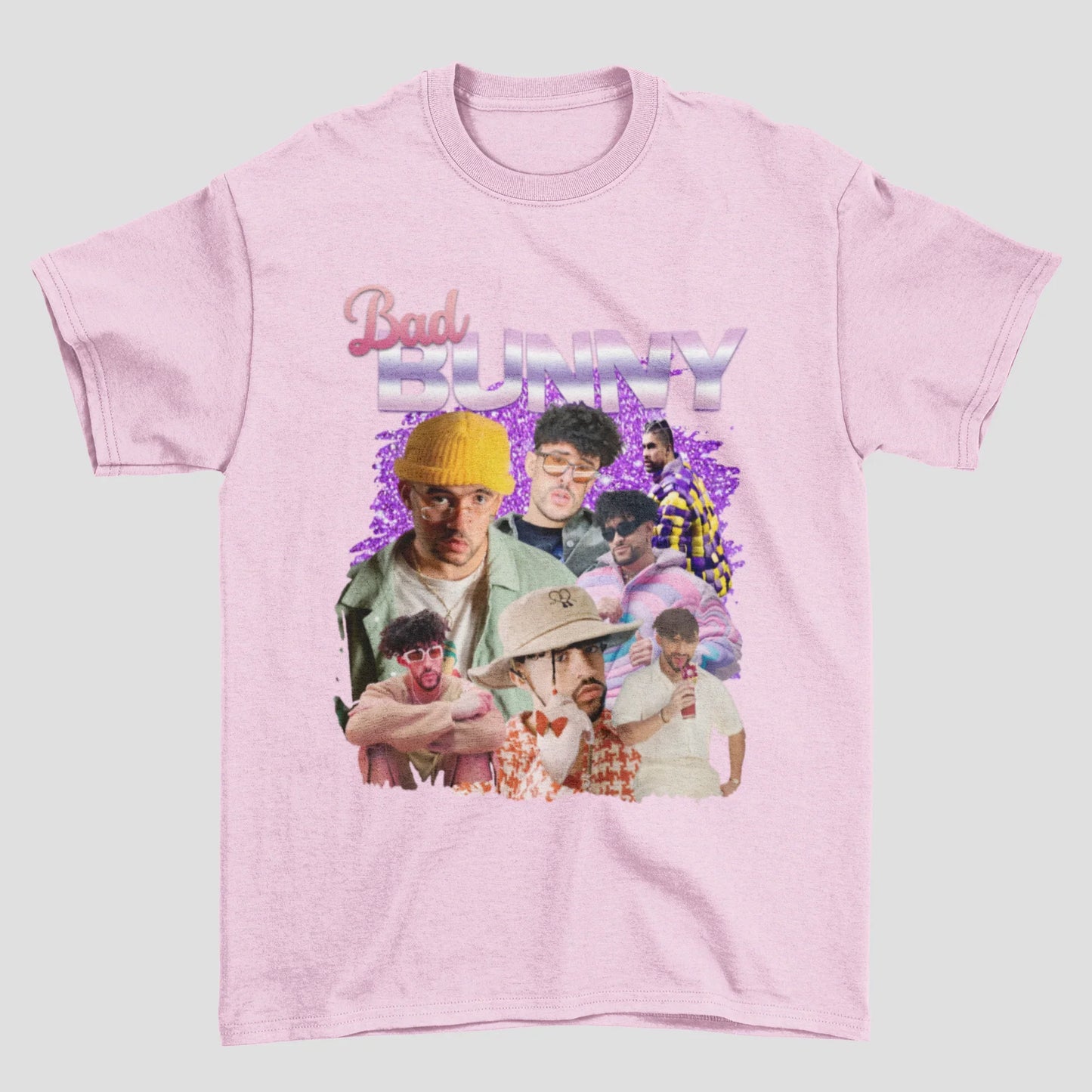 Camiseta Básica Bad Bunny Faces