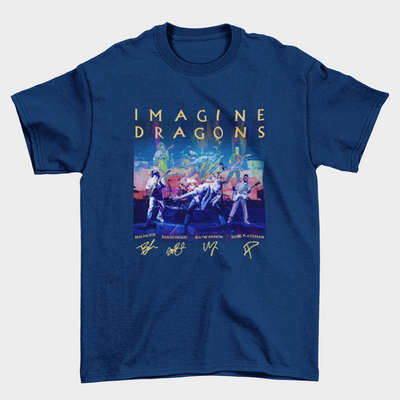 Camiseta Básica Imagine Dragons Members Signature