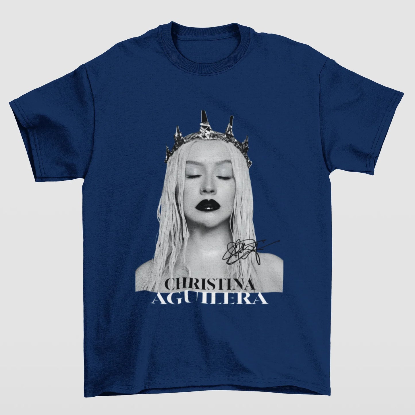 Camiseta Básica Christina Aguilera Queen X- azul-marinho
