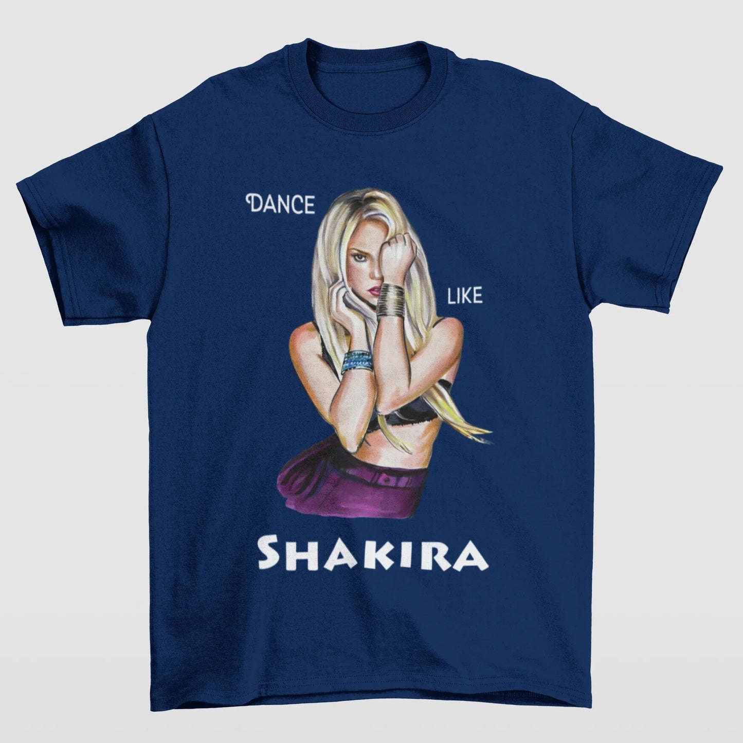 Camiseta Básica Dance Like Shakira- azul-marinho