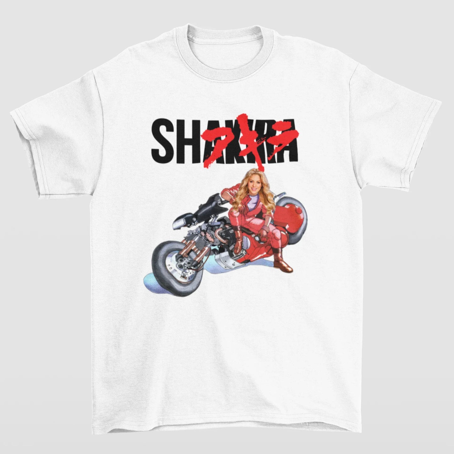 Camiseta Básica Shakira Anime Style- BRANCO