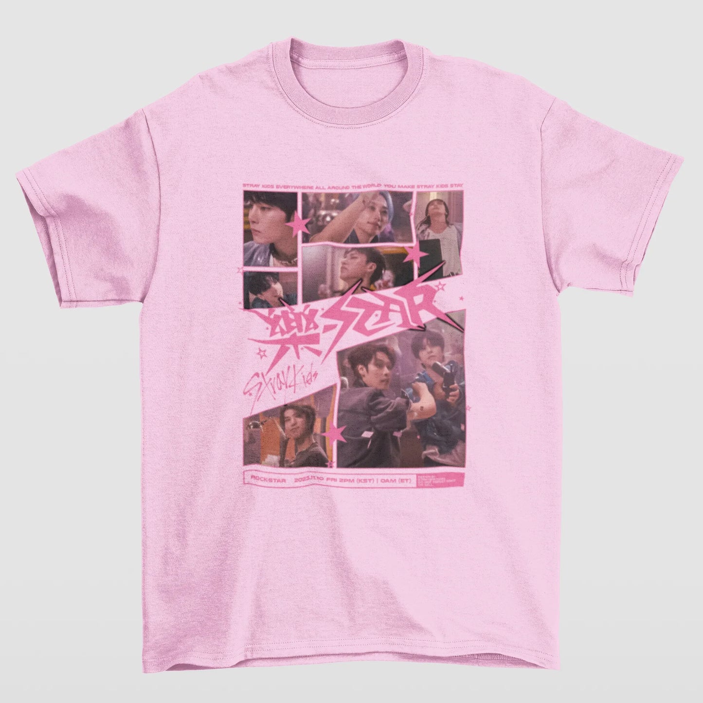 Camiseta Básica Stray Kids Everywhere All Around The World