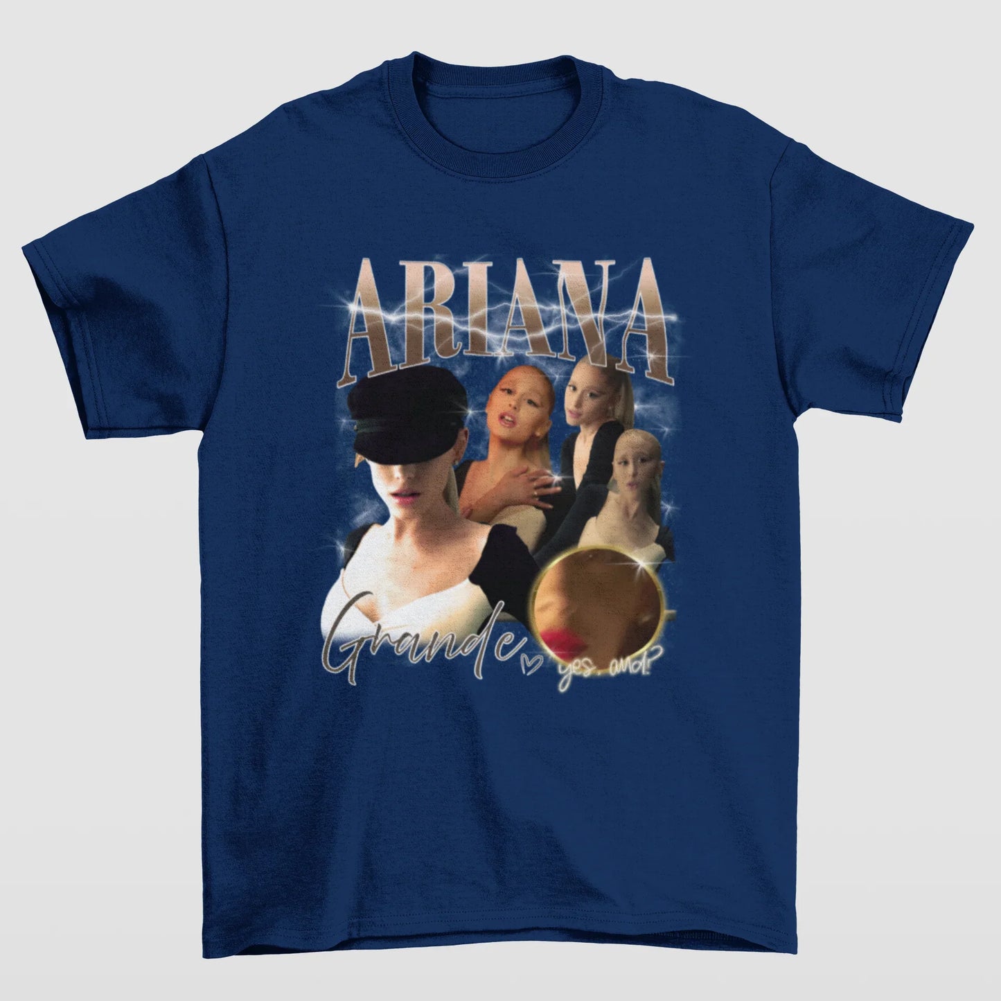 Camiseta Básica Ariana Grande Graphic 2024- azul-marinho