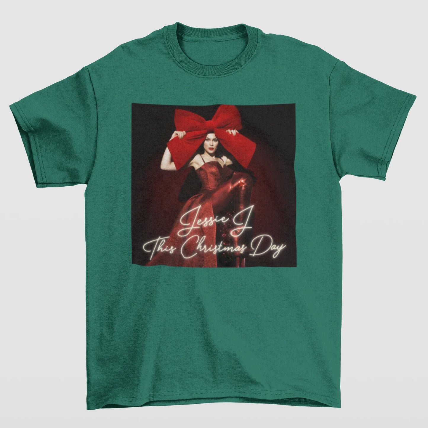Camiseta Básica Jessie J. This Christmas Day- verde