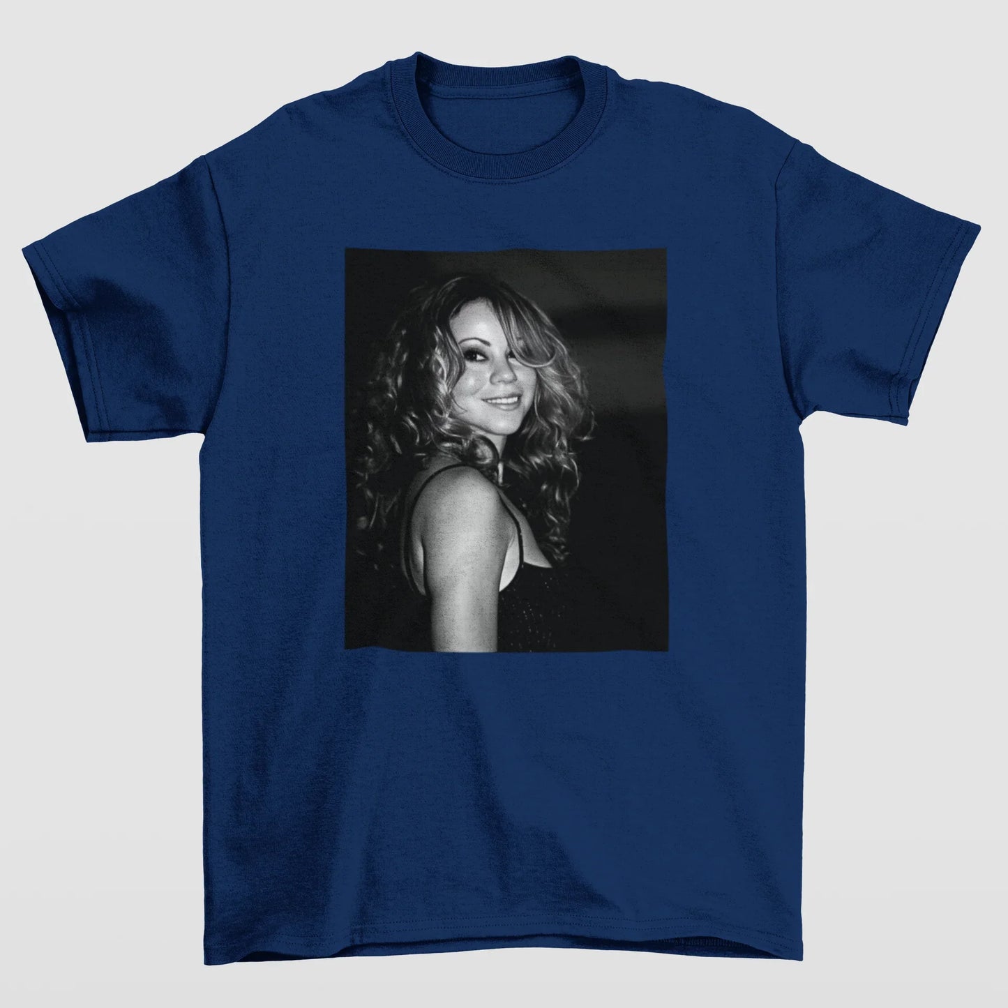 Camiseta Básica Mariah Carey Photo- azul-marinho