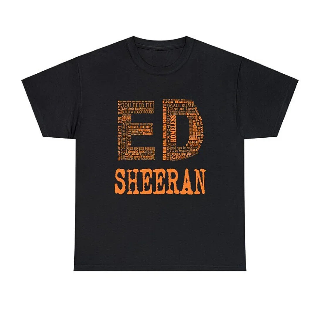 Camiseta Básica Ed Sheeran Musics Preto