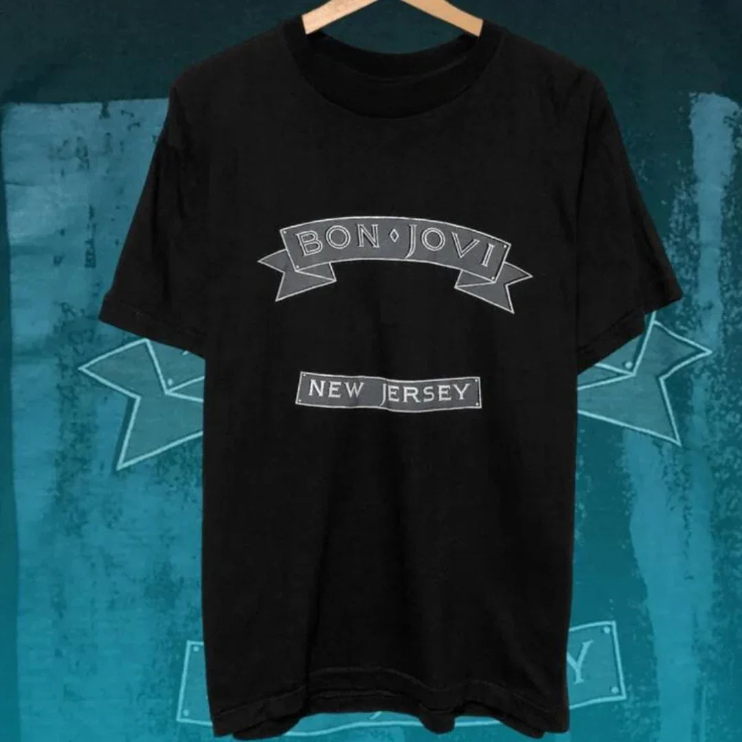 Camiseta Básica Bon Jovi New Jersey