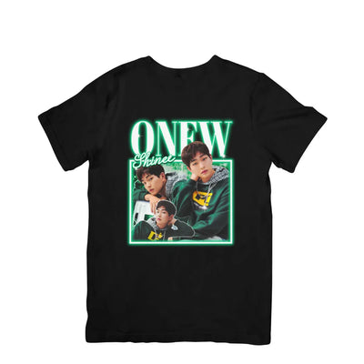 Camiseta Básica Shinee Onew Graphic - preto