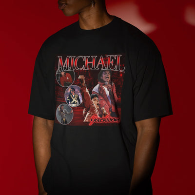 Camiseta Básica Michael Jackson Collab Retro