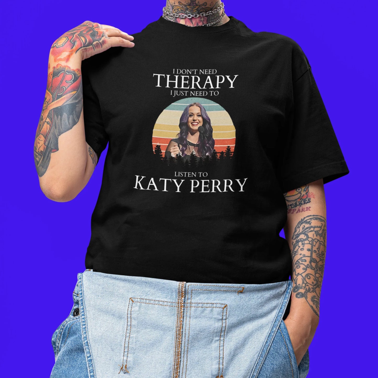 Camiseta Básica Katy Perry I Don't Need Therapy